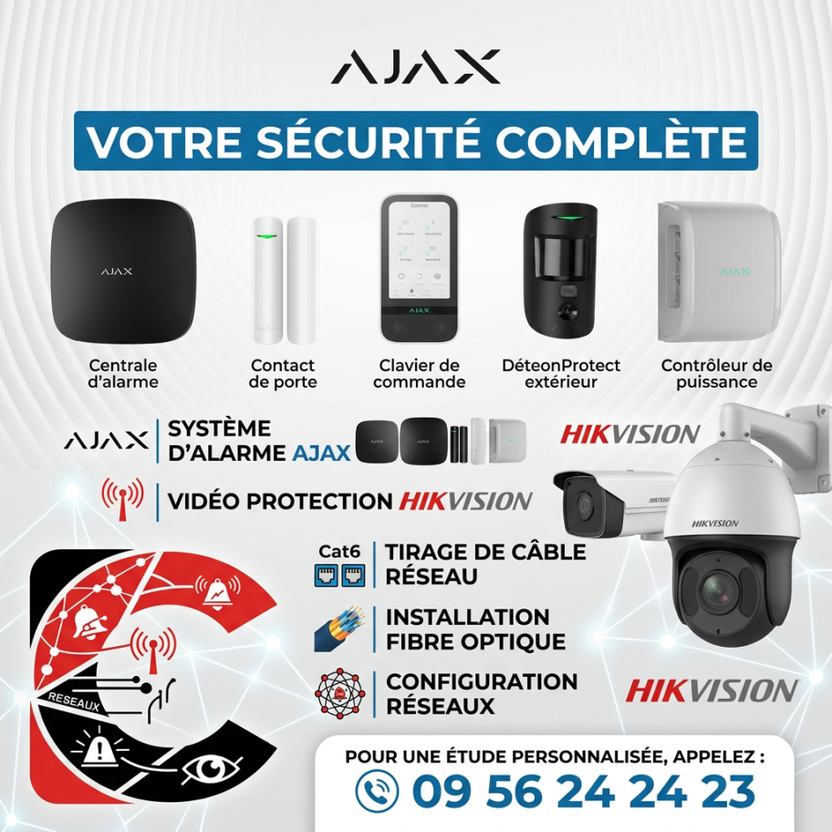 Installation alarme Ajax Illzach - Cquickly sécurité résidentielle Alsace vidéoprotection